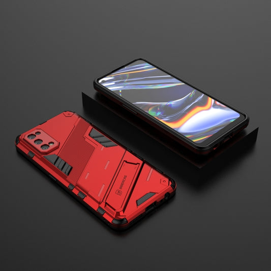 For OPPO Realme 7 Pro Punk Armor 2 in 1 PC + TPU Shockproof Case with Invisible Holder(Red) by buy2fix