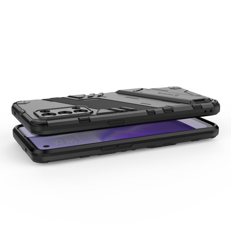 For OPPO Reno5 5G Punk Armor 2 in 1 PC + TPU Shockproof Case with Invisible Holder(Orange) - OPPO Cases by buy2fix | Online Shopping UK | buy2fix