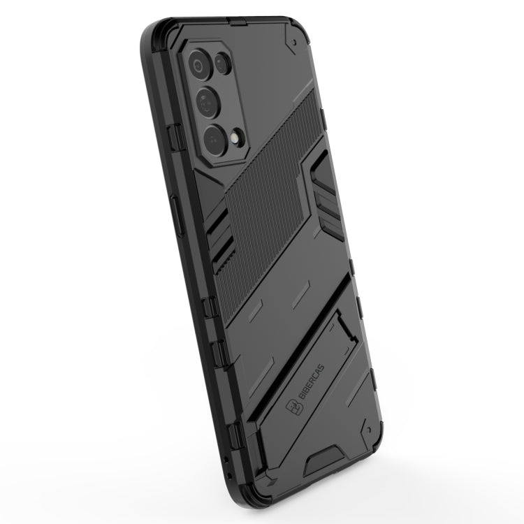 For OPPO Reno5 5G Punk Armor 2 in 1 PC + TPU Shockproof Case with Invisible Holder(Orange) - OPPO Cases by buy2fix | Online Shopping UK | buy2fix