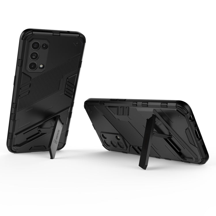 For OPPO Reno5 5G Punk Armor 2 in 1 PC + TPU Shockproof Case with Invisible Holder(Orange) - OPPO Cases by buy2fix | Online Shopping UK | buy2fix