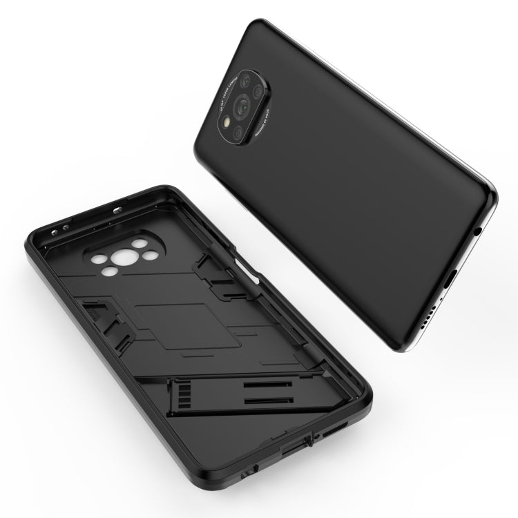 For Xiaomi Poco X3 Punk Armor 2 in 1 PC + TPU Shockproof Case with Invisible Holder(Black) - Xiaomi Cases by buy2fix | Online Shopping UK | buy2fix