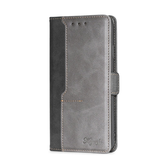 For Xiaomi Pocophone F1 Retro Texture Contrast Color Side Buckle Horizontal Flip Leather Case with Holder & Card Slots & Wallet(Black) by buy2fix