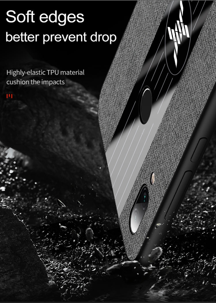 For Xiaomi Redmi 7 XINLI Stitching Cloth Texture Shockproof TPU Protective Case(Gray) - Xiaomi Cases by XINLI | Online Shopping UK | buy2fix