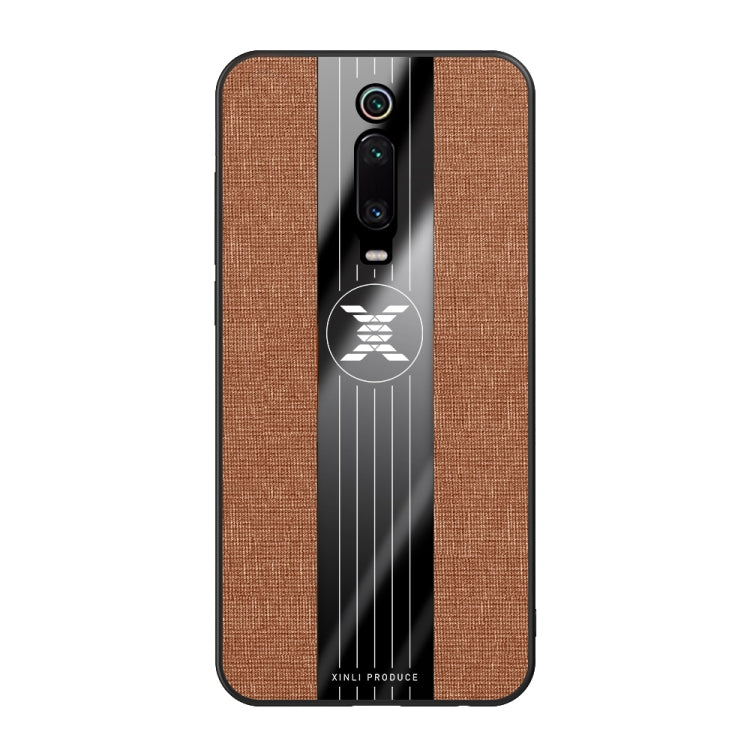 For Xiaomi Mi 9T / Redmi K20 XINLI Stitching Cloth Texture Shockproof TPU Protective Case(Brown) - Xiaomi Cases by XINLI | Online Shopping UK | buy2fix