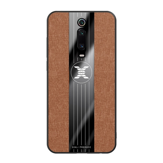 For Xiaomi Mi 9T / Redmi K20 XINLI Stitching Cloth Texture Shockproof TPU Protective Case(Brown) by XINLI