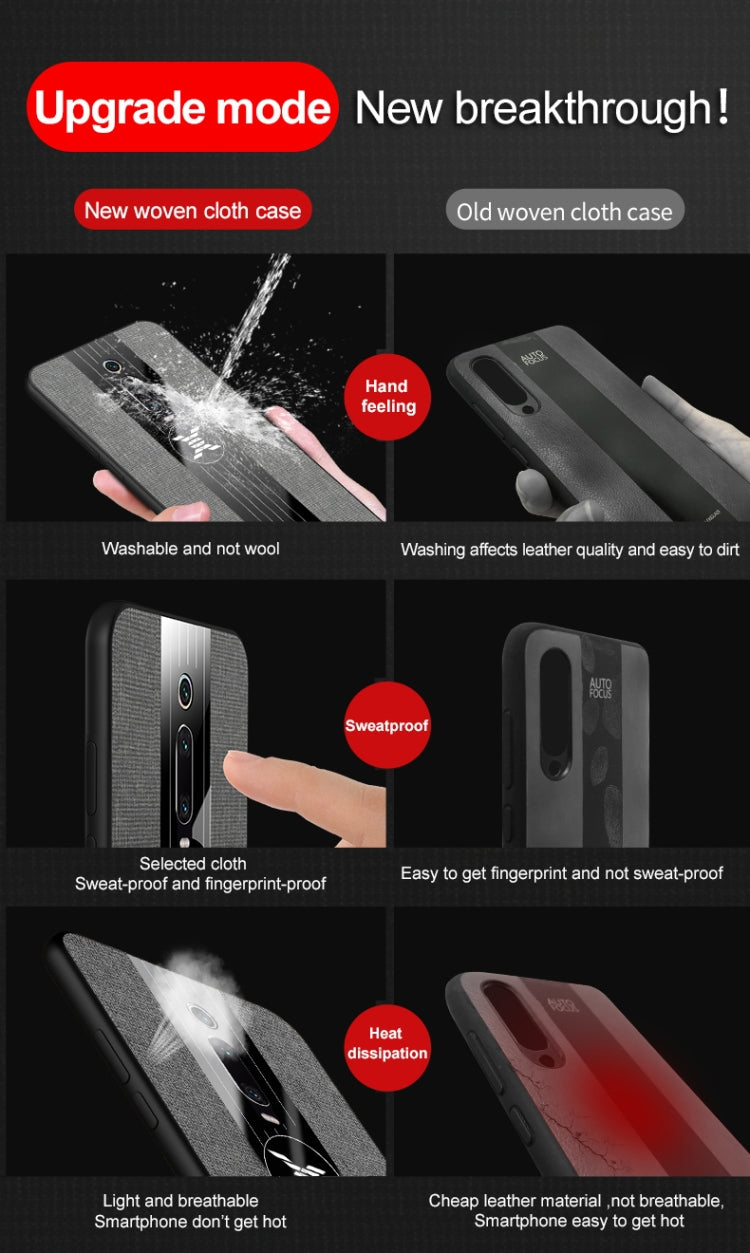 For Xiaomi Mi 9T / Redmi K20 XINLI Stitching Cloth Texture Shockproof TPU Protective Case(Brown) - Xiaomi Cases by XINLI | Online Shopping UK | buy2fix