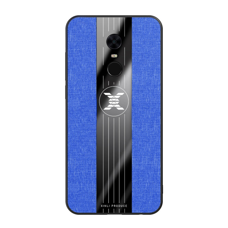 For Xiaomi Redmi 5 Plus XINLI Stitching Cloth Texture Shockproof TPU Protective Case(Blue) - Xiaomi Cases by XINLI | Online Shopping UK | buy2fix