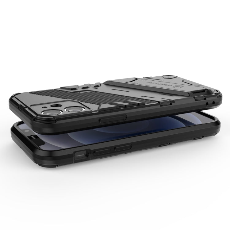 For iPhone 12 mini Punk Armor 2 in 1 PC + TPU Shockproof Case with Invisible Holder (Grey) - iPhone 12 mini Cases by buy2fix | Online Shopping UK | buy2fix