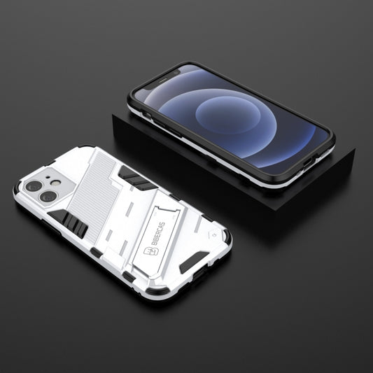 For iPhone 12 mini Punk Armor 2 in 1 PC + TPU Shockproof Case with Invisible Holder (White) by buy2fix