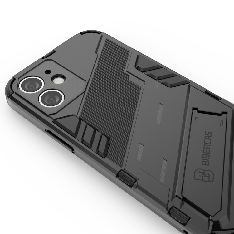 For iPhone 12 mini Punk Armor 2 in 1 PC + TPU Shockproof Case with Invisible Holder (White) - iPhone 12 mini Cases by buy2fix | Online Shopping UK | buy2fix