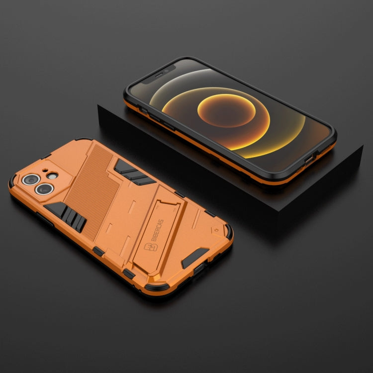 For iPhone 12 Punk Armor 2 in 1 PC + TPU Shockproof Case with Invisible Holder(Orange) - iPhone 12 / 12 Pro Cases by buy2fix | Online Shopping UK | buy2fix