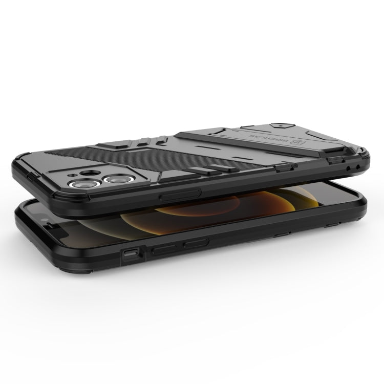 For iPhone 12 Punk Armor 2 in 1 PC + TPU Shockproof Case with Invisible Holder(Orange) - iPhone 12 / 12 Pro Cases by buy2fix | Online Shopping UK | buy2fix