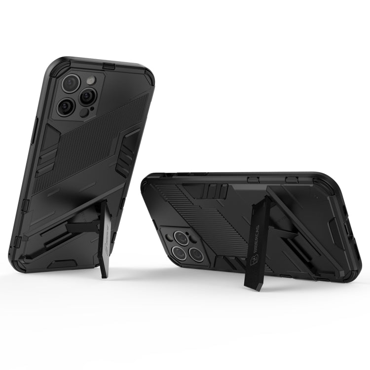 For iPhone 12 Pro Punk Armor 2 in 1 PC + TPU Shockproof Case with Invisible Holder(White) - iPhone 12 / 12 Pro Cases by buy2fix | Online Shopping UK | buy2fix
