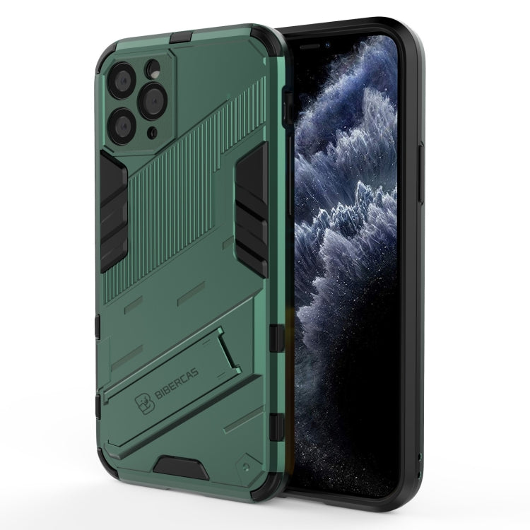 For iPhone 11 Pro Punk Armor 2 in 1 PC + TPU Shockproof Case with Invisible Holder (Green) - iPhone 11 Pro Cases by buy2fix | Online Shopping UK | buy2fix