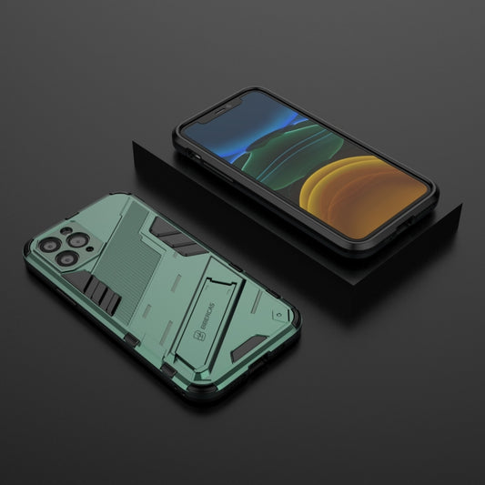 For iPhone 11 Pro Punk Armor 2 in 1 PC + TPU Shockproof Case with Invisible Holder (Green) by buy2fix