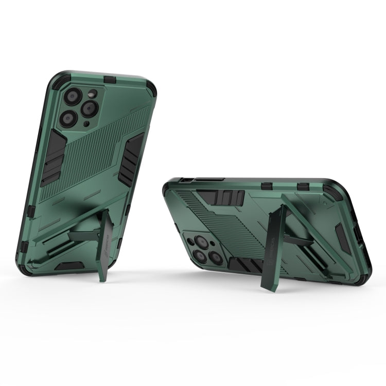 For iPhone 11 Pro Punk Armor 2 in 1 PC + TPU Shockproof Case with Invisible Holder (Green) - iPhone 11 Pro Cases by buy2fix | Online Shopping UK | buy2fix