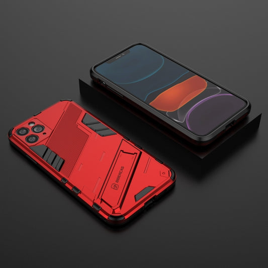 For iPhone 11 Pro Max Punk Armor 2 in 1 PC + TPU Shockproof Case with Invisible Holder (Red) by buy2fix