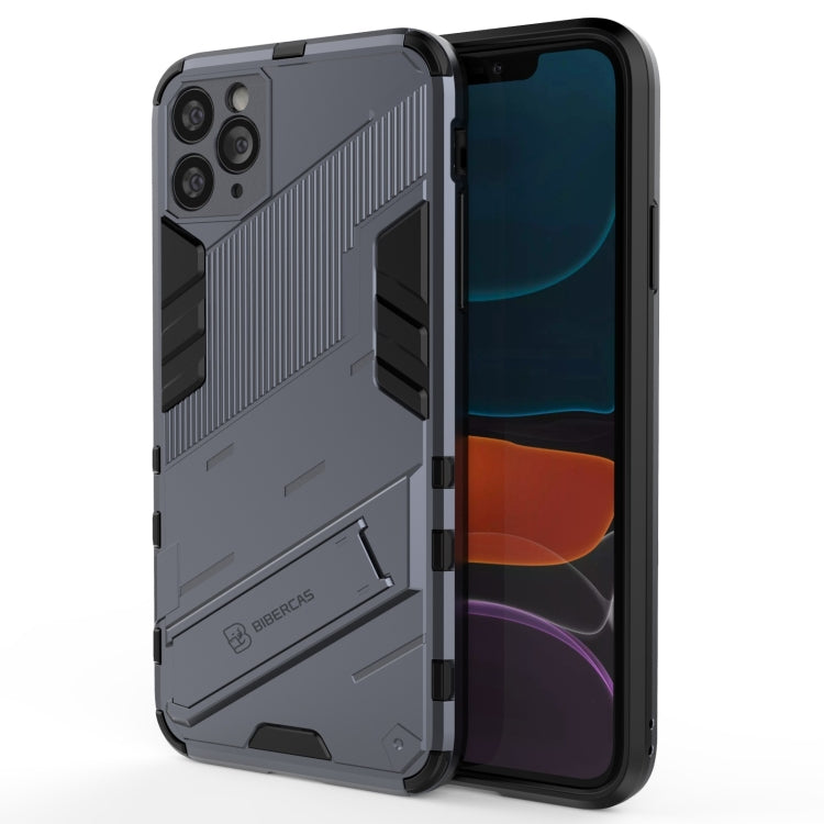 For iPhone 11 Pro Max Punk Armor 2 in 1 PC + TPU Shockproof Case with Invisible Holder (Grey) - iPhone 11 Pro Max Cases by buy2fix | Online Shopping UK | buy2fix