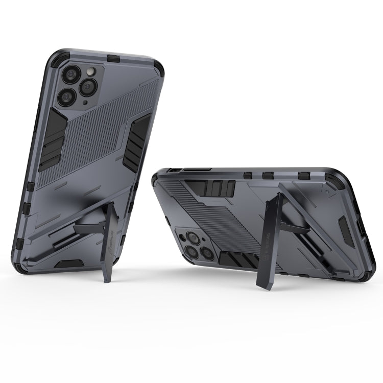 For iPhone 11 Pro Max Punk Armor 2 in 1 PC + TPU Shockproof Case with Invisible Holder (Grey) - iPhone 11 Pro Max Cases by buy2fix | Online Shopping UK | buy2fix