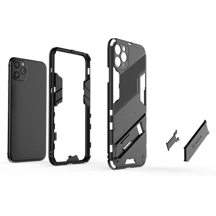 For iPhone 11 Pro Max Punk Armor 2 in 1 PC + TPU Shockproof Case with Invisible Holder (Grey) - iPhone 11 Pro Max Cases by buy2fix | Online Shopping UK | buy2fix