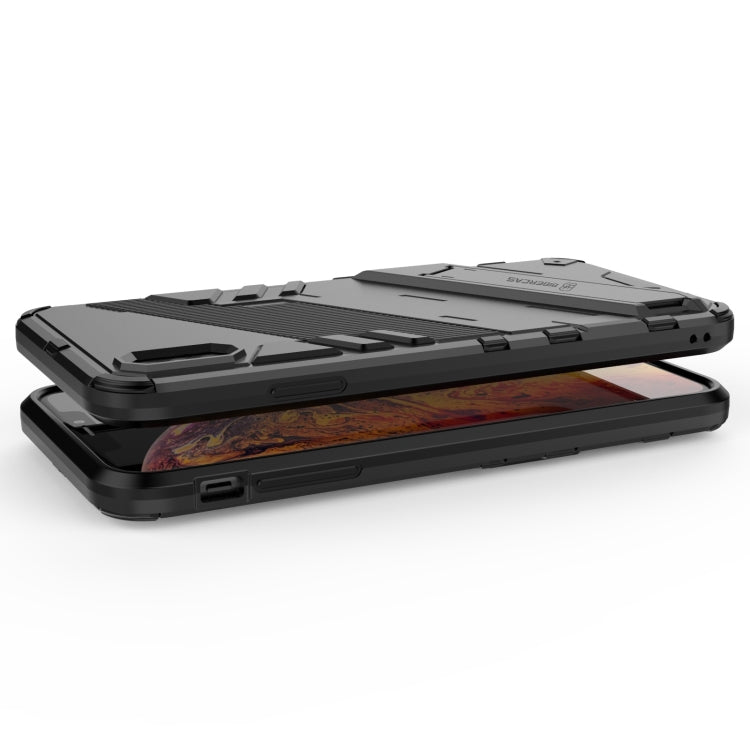For iPhone XS Max Punk Armor 2 in 1 PC + TPU Shockproof Case with Invisible Holder(Black) - More iPhone Cases by buy2fix | Online Shopping UK | buy2fix