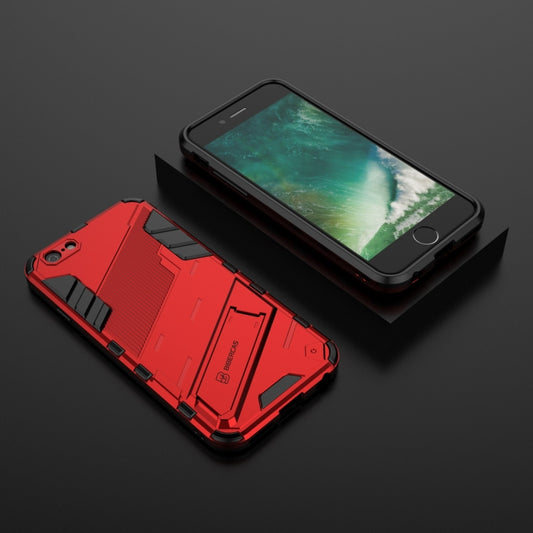 Punk Armor 2 in 1 PC + TPU Shockproof Case with Invisible Holder For iPhone 6 & 6s(Red) by buy2fix
