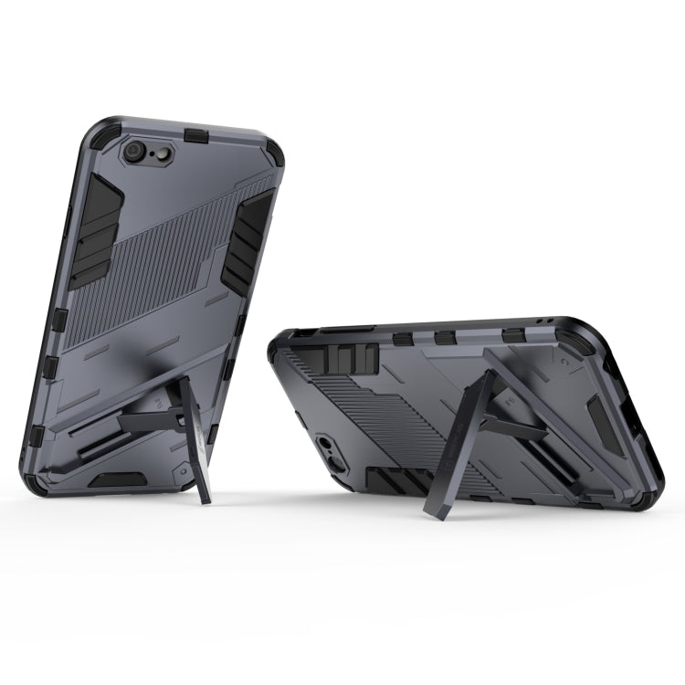 Punk Armor 2 in 1 PC + TPU Shockproof Case with Invisible Holder For iPhone 6 & 6s(Grey) - More iPhone Cases by buy2fix | Online Shopping UK | buy2fix