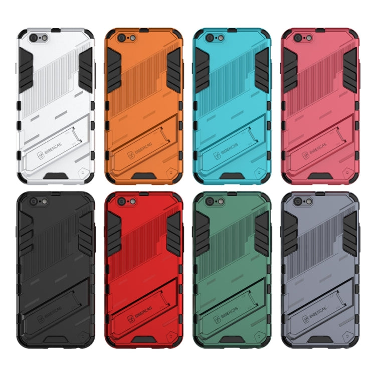 Punk Armor 2 in 1 PC + TPU Shockproof Case with Invisible Holder For iPhone 6 & 6s(White) - More iPhone Cases by buy2fix | Online Shopping UK | buy2fix