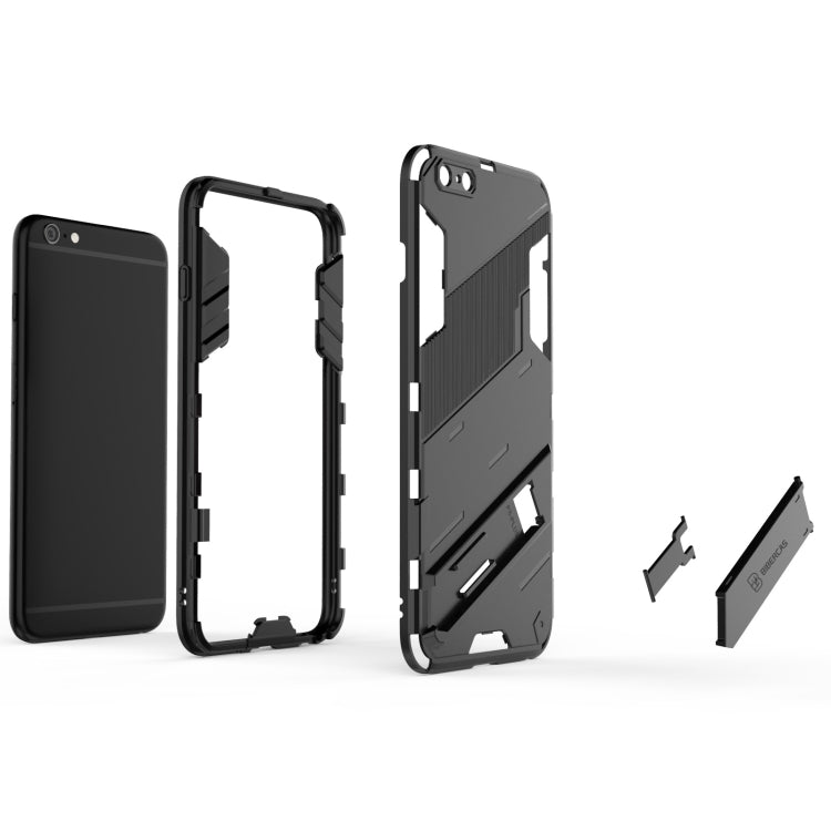 Punk Armor 2 in 1 PC + TPU Shockproof Case with Invisible Holder For iPhone 6 Plus & 6s Plus(Orange) - More iPhone Cases by buy2fix | Online Shopping UK | buy2fix
