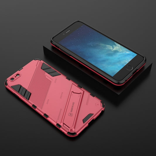 Punk Armor 2 in 1 PC + TPU Shockproof Case with Invisible Holder For iPhone 6 Plus & 6s Plus(Light Red) by buy2fix