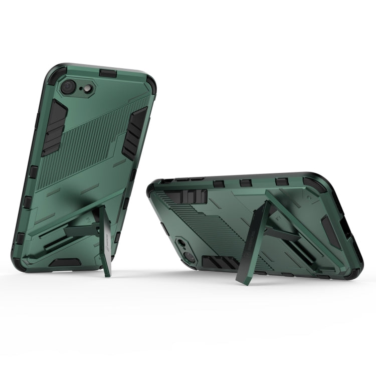 Punk Armor 2 in 1 PC + TPU Shockproof Case with Invisible Holder For iPhone 7 & 8(Green) - More iPhone Cases by buy2fix | Online Shopping UK | buy2fix