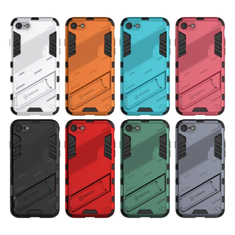 Punk Armor 2 in 1 PC + TPU Shockproof Case with Invisible Holder For iPhone 7 & 8(Grey) - More iPhone Cases by buy2fix | Online Shopping UK | buy2fix