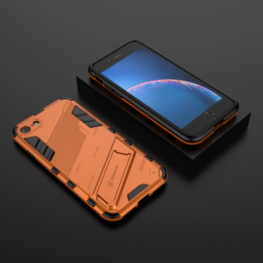 Punk Armor 2 in 1 PC + TPU Shockproof Case with Invisible Holder For iPhone 7 & 8(Orange) by buy2fix