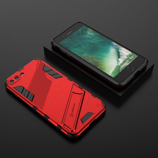 Punk Armor 2 in 1 PC + TPU Shockproof Case with Invisible Holder For iPhone 7 Plus & 8 Plus(Red) by buy2fix