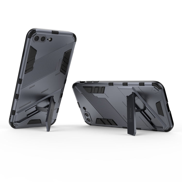 Punk Armor 2 in 1 PC + TPU Shockproof Case with Invisible Holder For iPhone 7 Plus & 8 Plus(Grey) - More iPhone Cases by buy2fix | Online Shopping UK | buy2fix