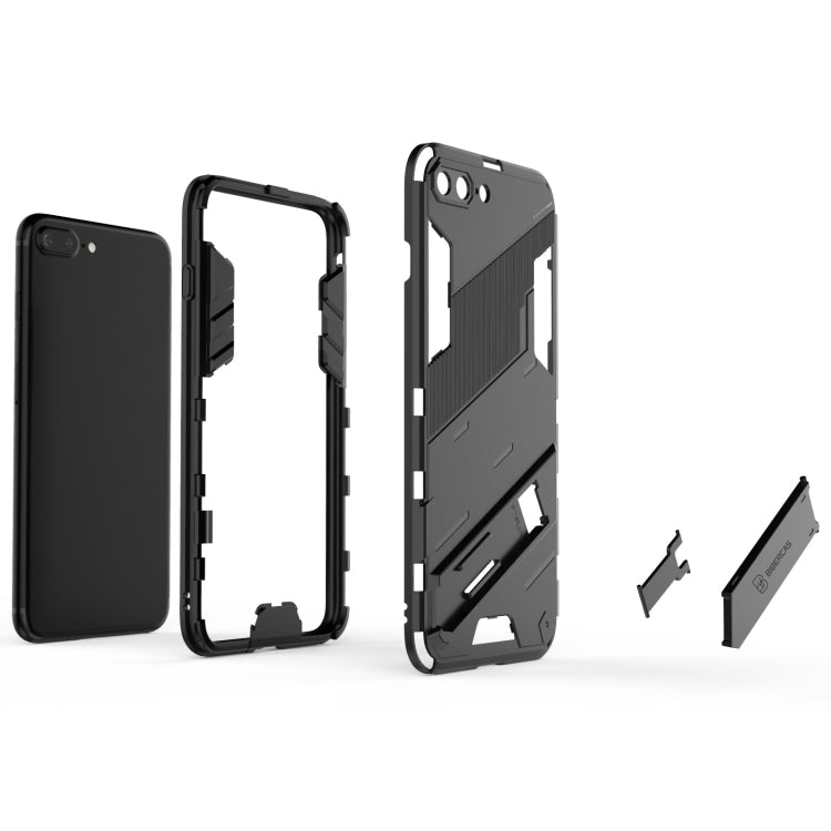 Punk Armor 2 in 1 PC + TPU Shockproof Case with Invisible Holder For iPhone 7 Plus & 8 Plus(Grey) - More iPhone Cases by buy2fix | Online Shopping UK | buy2fix