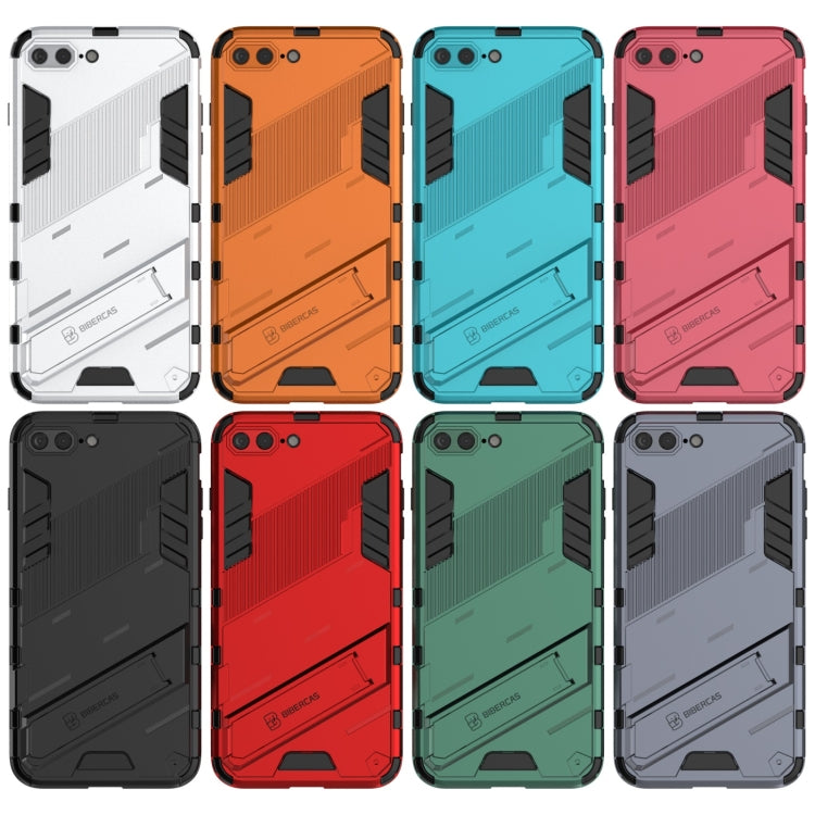 Punk Armor 2 in 1 PC + TPU Shockproof Case with Invisible Holder For iPhone 7 Plus & 8 Plus(White) by buy2fix