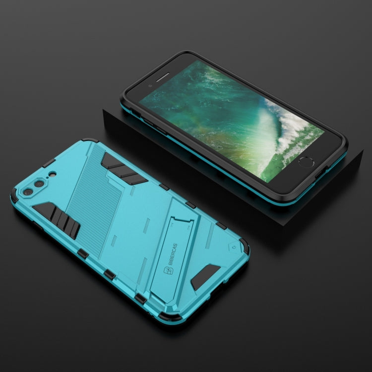 Punk Armor 2 in 1 PC + TPU Shockproof Case with Invisible Holder For iPhone 7 Plus & 8 Plus(Blue) - More iPhone Cases by buy2fix | Online Shopping UK | buy2fix