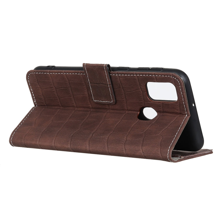 For Motorola Moto Moto G30 / G20 / G10 4G / Lenovo K13 Pro / K13 Note Crocodile Texture Horizontal Flip Leather Case with Holder & Card Slots & Wallet(Brown) - LG Cases by buy2fix | Online Shopping UK | buy2fix
