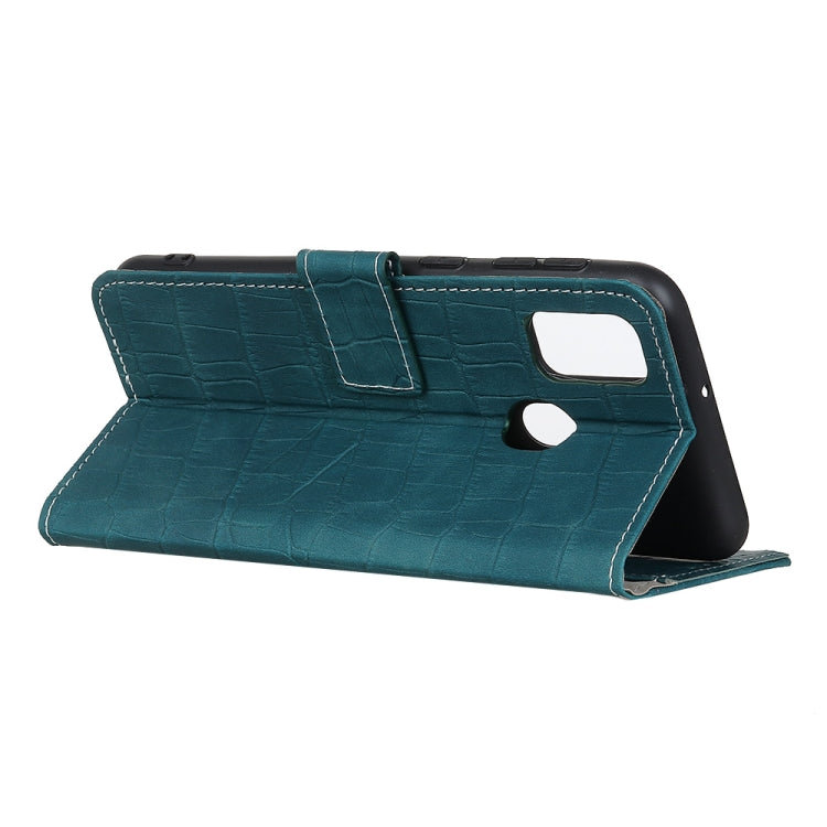 For Motorola Moto G30 / G20 / G10 4G / Lenovo K13 Pro / K13 Note Crocodile Texture Horizontal Flip Leather Case with Holder & Card Slots & Wallet(Dark Green) - LG Cases by buy2fix | Online Shopping UK | buy2fix