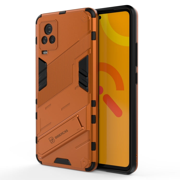 Punk Armor 2 in 1 PC + TPU Shockproof Case with Invisible Holder For vivo iQOO 7(Orange) - vivo Cases by buy2fix | Online Shopping UK | buy2fix