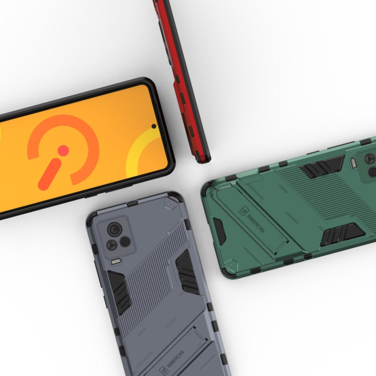 Punk Armor 2 in 1 PC + TPU Shockproof Case with Invisible Holder For vivo iQOO 7(Orange) - vivo Cases by buy2fix | Online Shopping UK | buy2fix