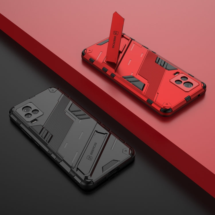 Punk Armor 2 in 1 PC + TPU Shockproof Case with Invisible Holder For vivo iQOO 7(Orange) - vivo Cases by buy2fix | Online Shopping UK | buy2fix