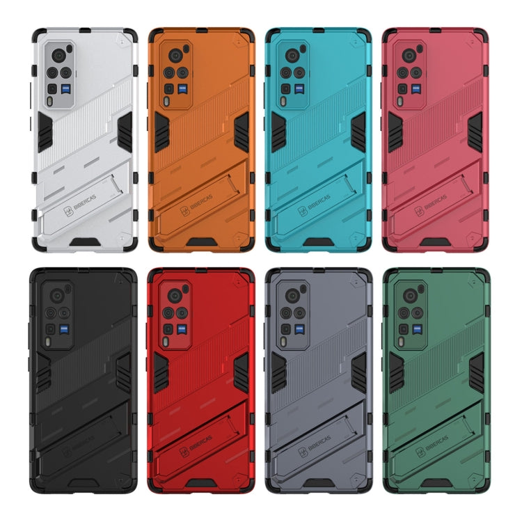 Punk Armor 2 in 1 PC + TPU Shockproof Case with Invisible Holder For vivo X60 Pro(Green) by buy2fix