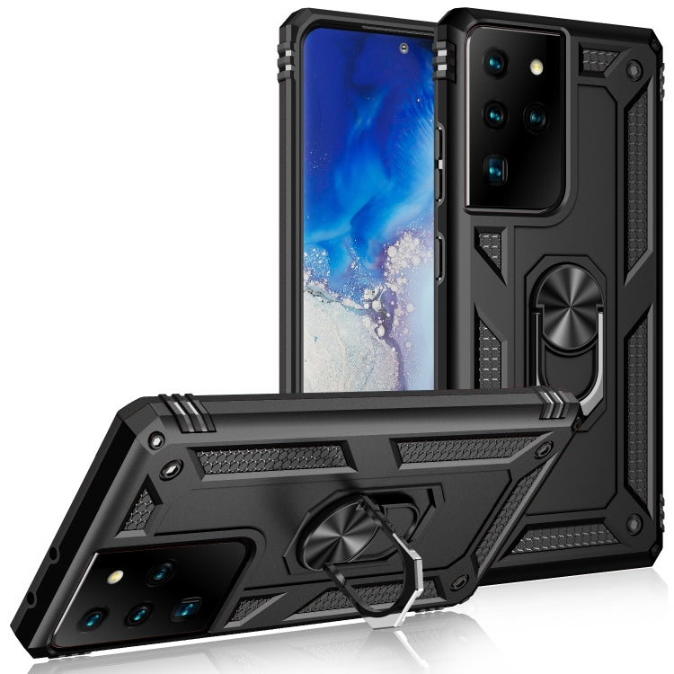 For Samsung Galaxy S21 Ultra 5G Shockproof TPU + PC Protective Case with 360 Degree Rotating Holder(Black) - Galaxy S21 Ultra 5G Cases by buy2fix | Online Shopping UK | buy2fix