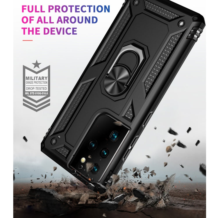 For Samsung Galaxy S21 Ultra 5G Shockproof TPU + PC Protective Case with 360 Degree Rotating Holder(Black) - Galaxy S21 Ultra 5G Cases by buy2fix | Online Shopping UK | buy2fix