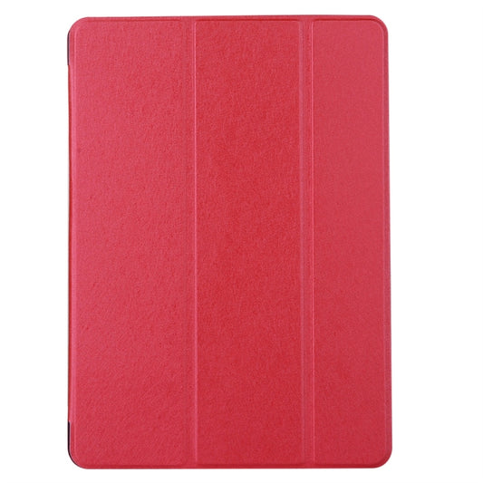 For iPad 10.2 2021 / 2020 / 2019 Silk Texture Horizontal Flip Magnetic PU Leather Case, with Three-folding Holder & Sleep / Wake-up Function(Red) by buy2fix