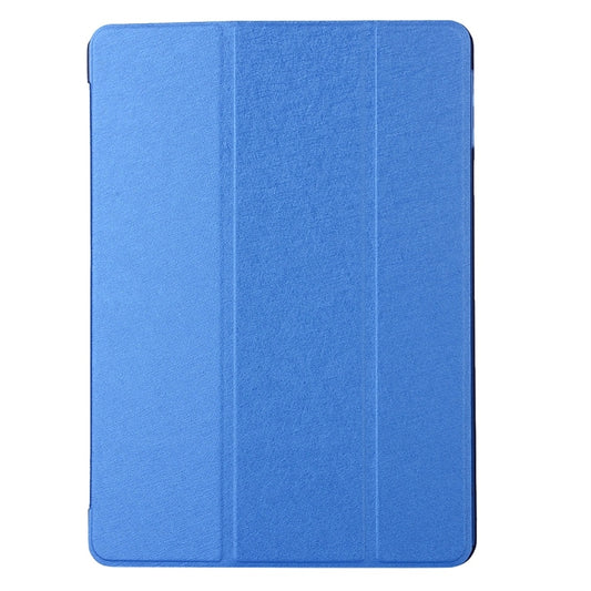 For iPad 10.2 2021 / 2020 / 2019 Silk Texture Horizontal Flip Magnetic PU Leather Case, with Three-folding Holder & Sleep / Wake-up Function(Blue) by buy2fix
