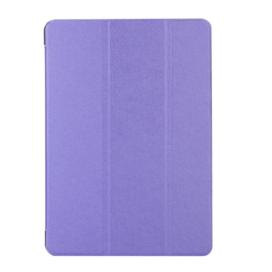 For iPad 10.2 2021 / 2020 / 2019 Silk Texture Horizontal Flip Magnetic PU Leather Case, with Three-folding Holder & Sleep / Wake-up Function(Purple) by buy2fix
