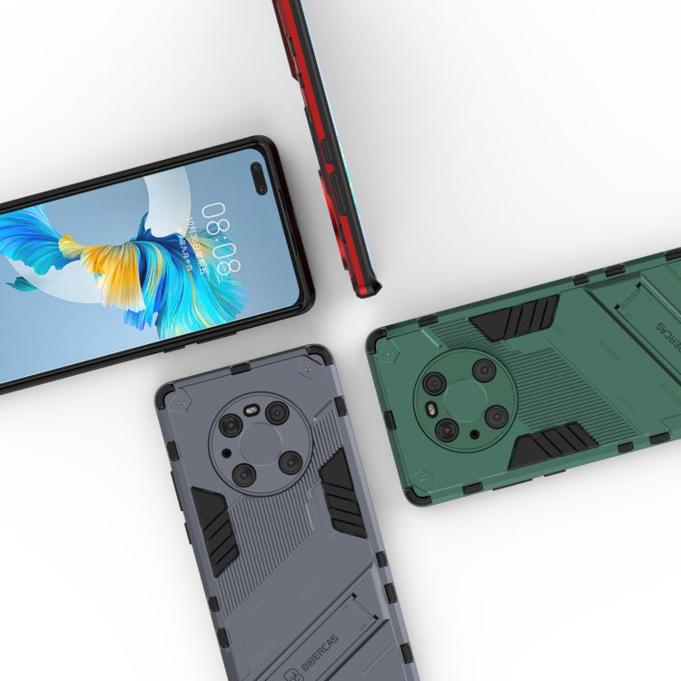 For Huawei Mate 40 Pro Punk Armor 2 in 1 PC + TPU Shockproof Case with Invisible Holder(Grey) - Huawei Cases by buy2fix | Online Shopping UK | buy2fix